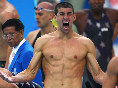 micheal phelps spitting